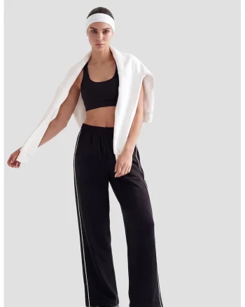 Pantaloni de trening cu model uni, Negru