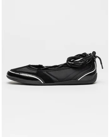 Balerini cu garnituri metalice de piele Altia, Negru/Gri antracit