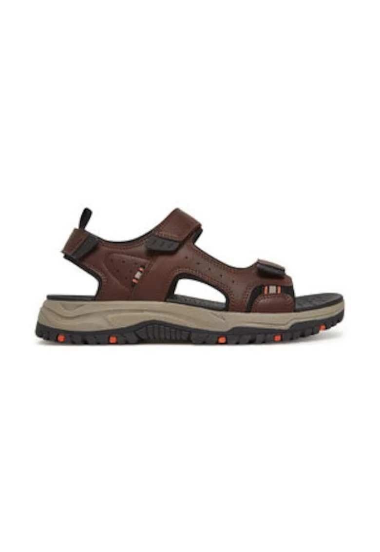 Sandale barbati 304905896,  Piele ecologica, Maro,