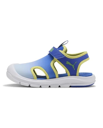 Sandale Fun Racer, Galben/Albastru royal/Alb optic
