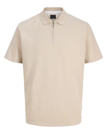 Tricou Barbati, Jack Jones, 42% poliester reciclat, 41% bumbac organic, 17% eladwqfwqstomultiester, Bej, Bej