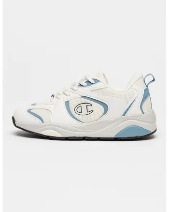 Pantofi sport de piele ecologica si material textil Baltic, Albastru prafuit/Alb murdar