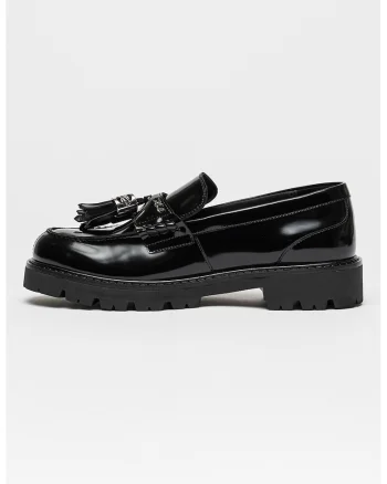 Pantofi loafer de piele cu canafi Lowell, Negru