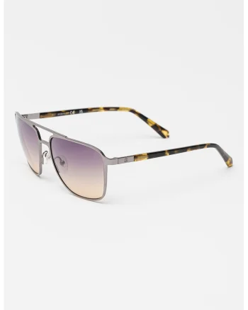 Ochelari de soare aviator cu lentile in degrade, Argintiu