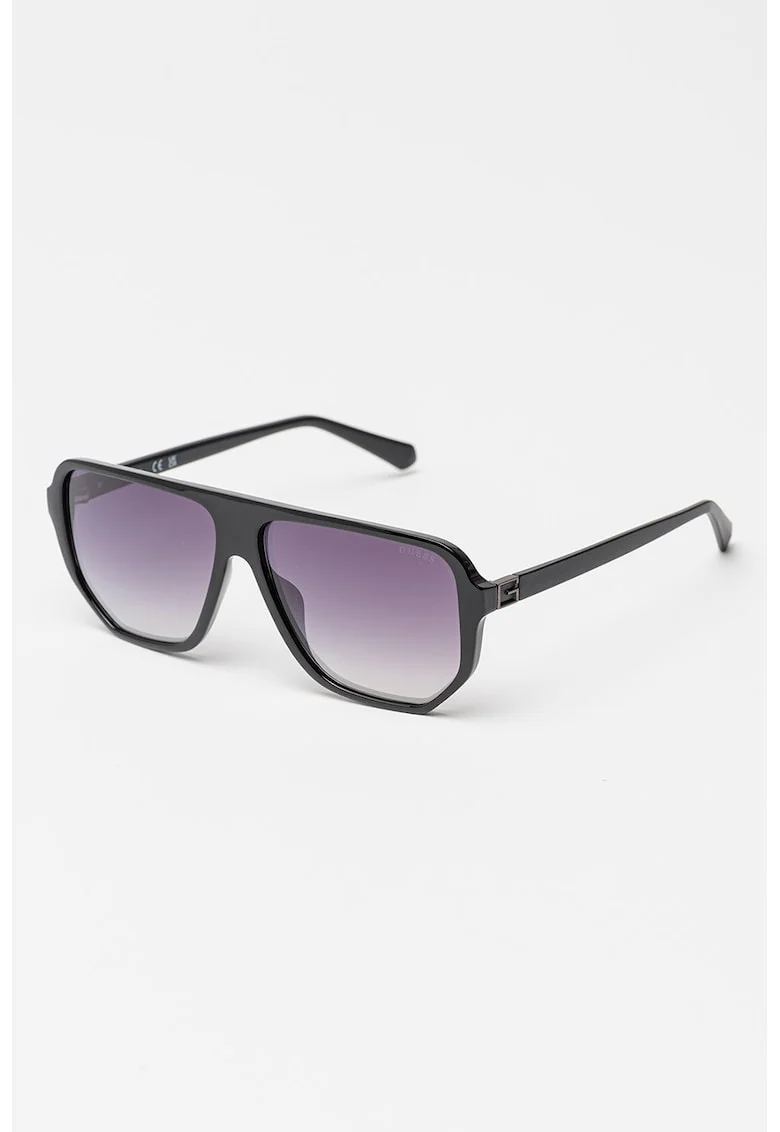 Ochelari de soare shield cu lentile in degrade, Negru