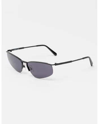Ochelari de soare unisex cu rama metalica, Negru