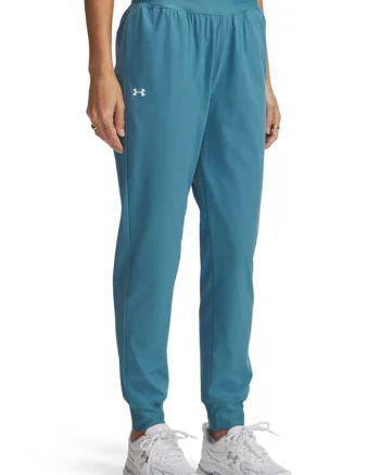 Pantaloni de trening cu finisaj rezistent la apa Rival, Alb/Verde persan