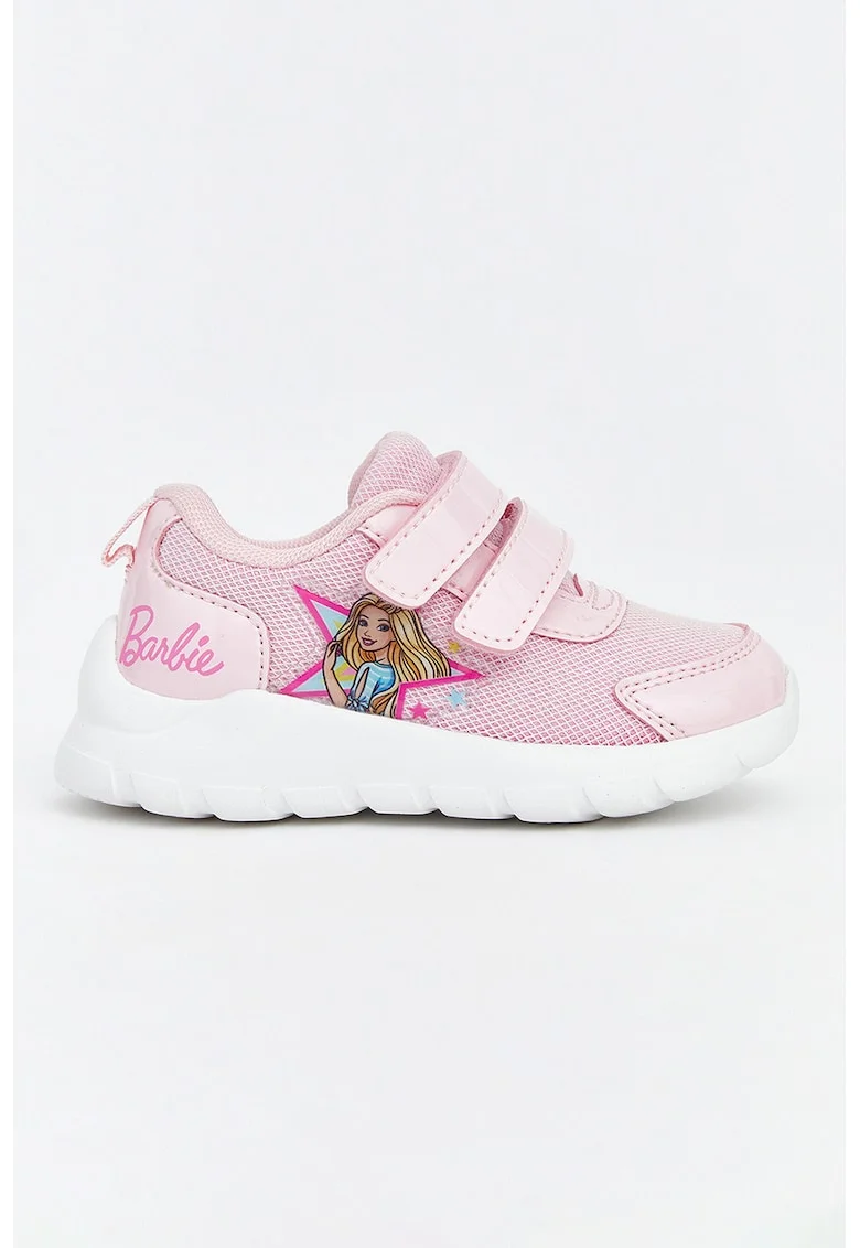Pantofi sport din plasa cu imprimeu cu Barbie, Roz pastel