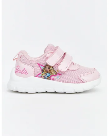 Pantofi sport din plasa cu imprimeu cu Barbie, Roz pastel