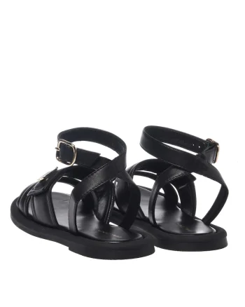 Sandale din piele, Negru