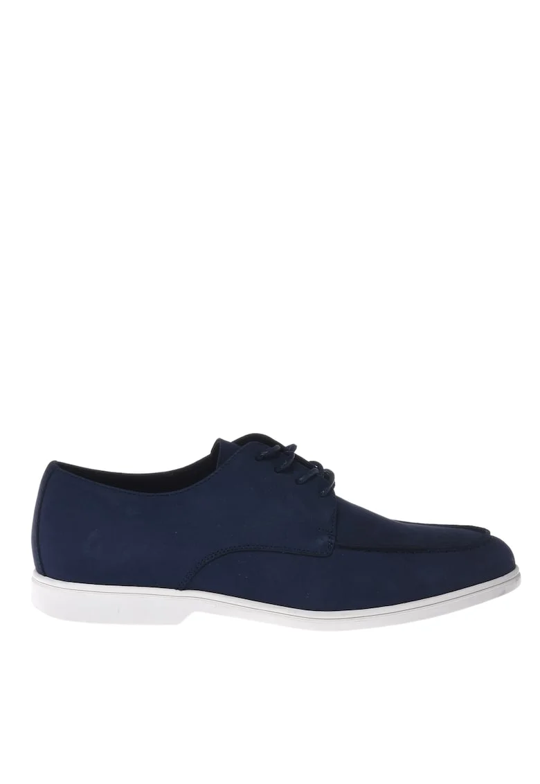 Pantofi Derby de piele nabuc, Bleumarin