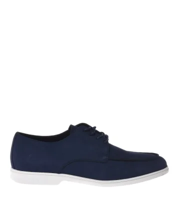 Pantofi Derby de piele nabuc, Bleumarin
