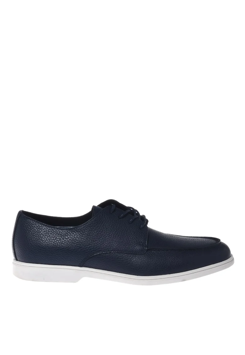 Pantofi Derby de piele, Bleumarin