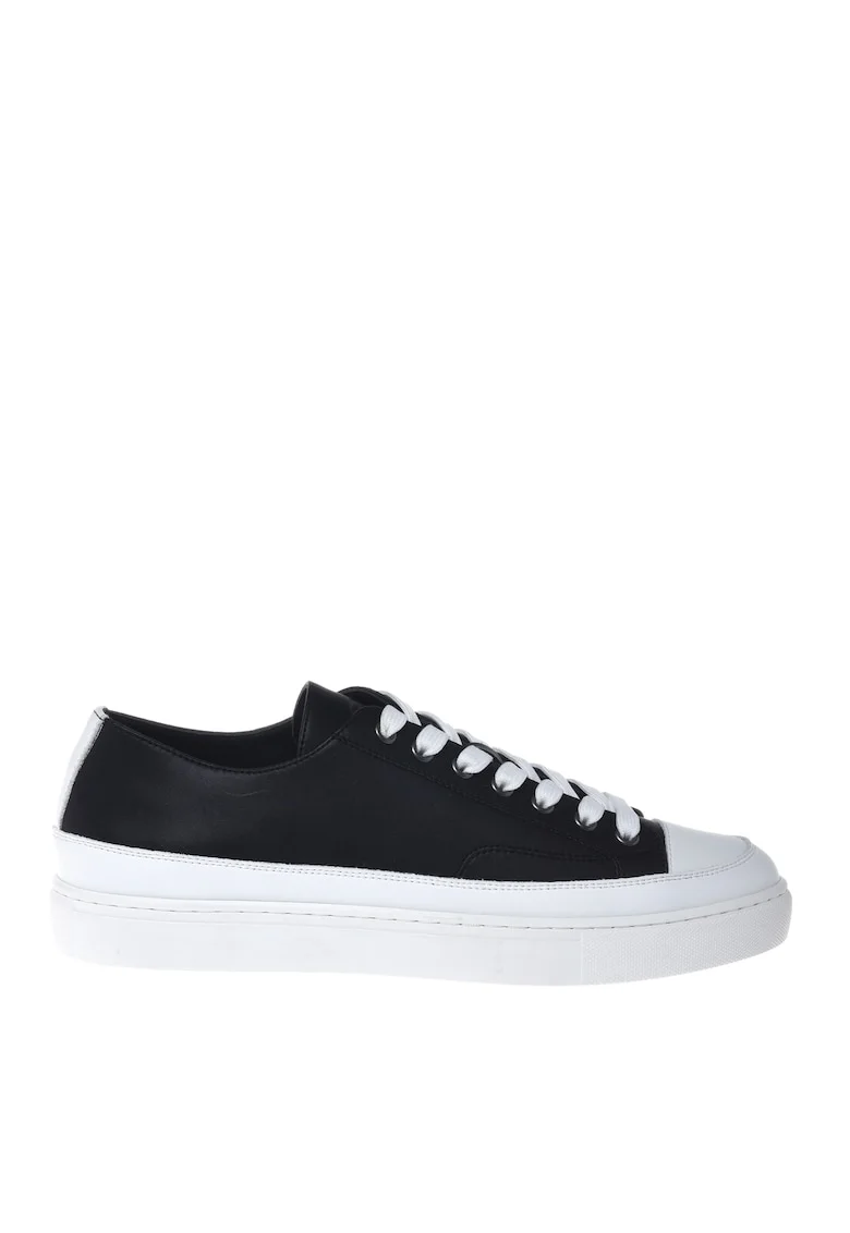 Tenisi low-cut de piele intoarsa, Negru