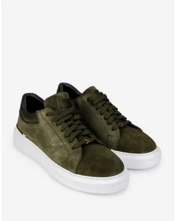 Pantofi barbati kaki din piele naturala, Verde