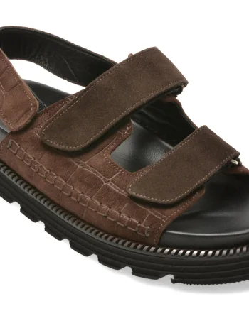 Sandale GRYXX maro, 428933, din piele intoarsa