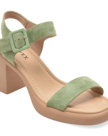 Sandale GRYXX verzi, JL65, din piele intoarsa
