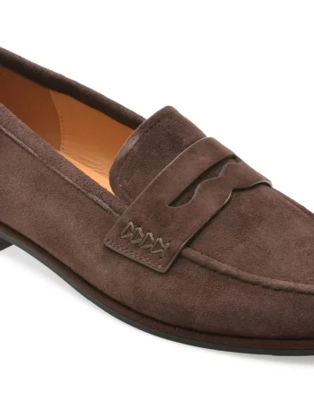 Mocasini EPICA maro, 1572D11, din piele intoarsa