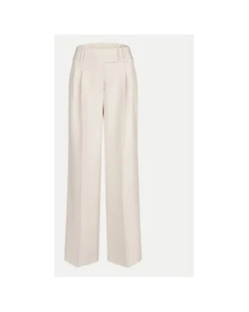 Pantaloni dama,  303698324, Poliester, Bej, Bej