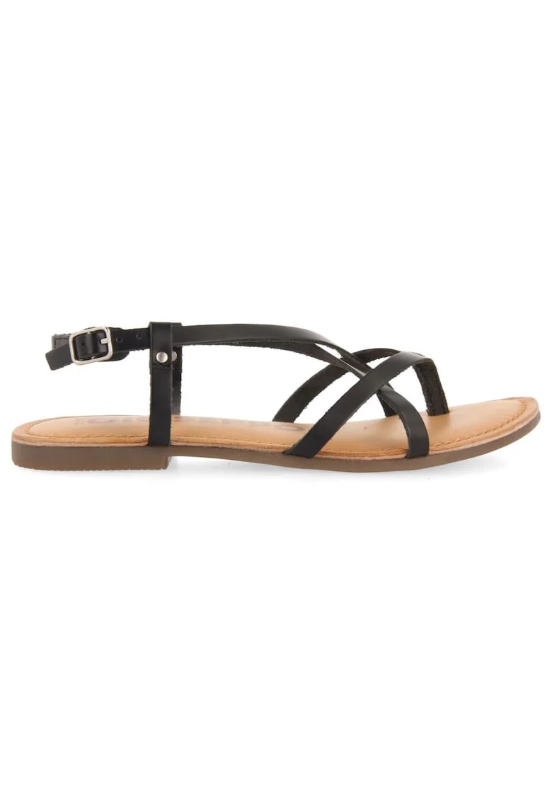 Sandale de piele cu catarama Lelex, Negru