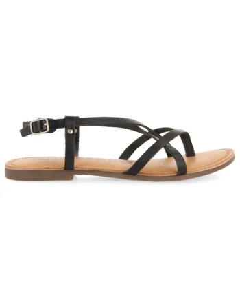 Sandale de piele cu catarama Lelex, Negru