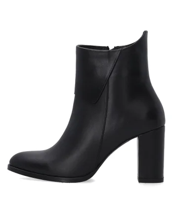 Botine din piele naturala, cu toc