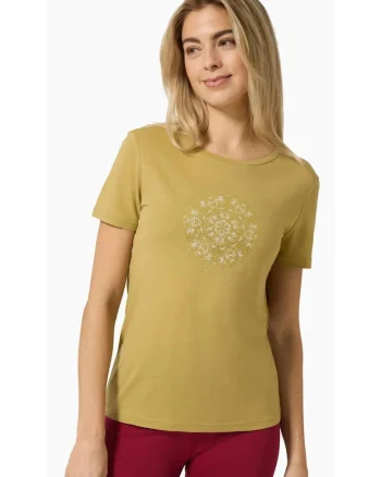 Tricou pentru dama cu merino SN-SUPERNATURAL, W ORNAMENT TEE, bej, Sahara