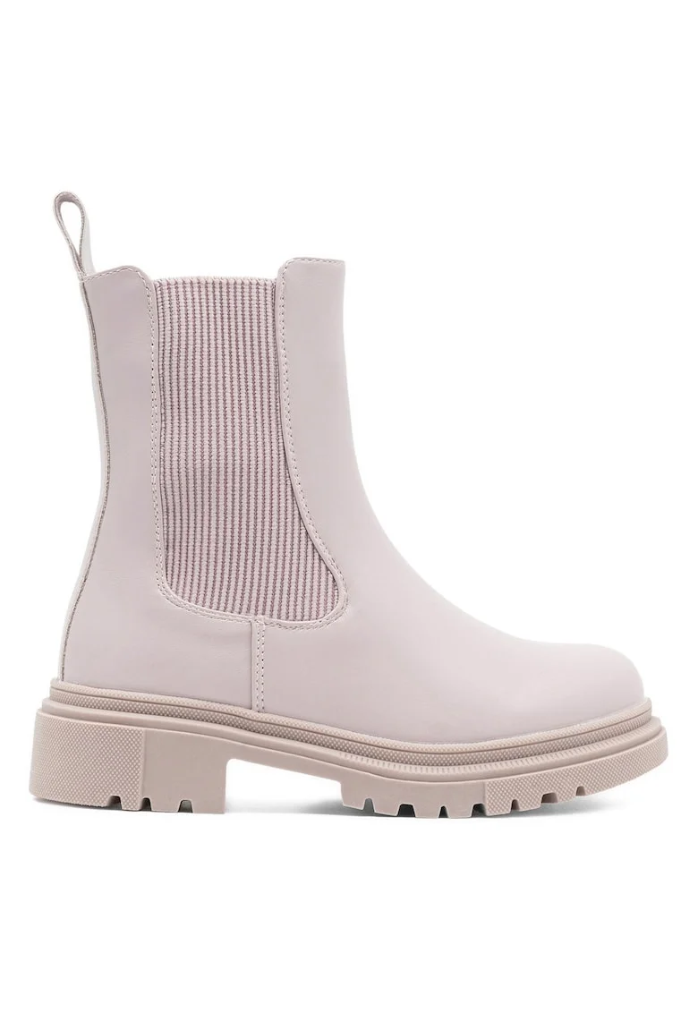 Ghete fete,  piele ecologica, roz, fermoar