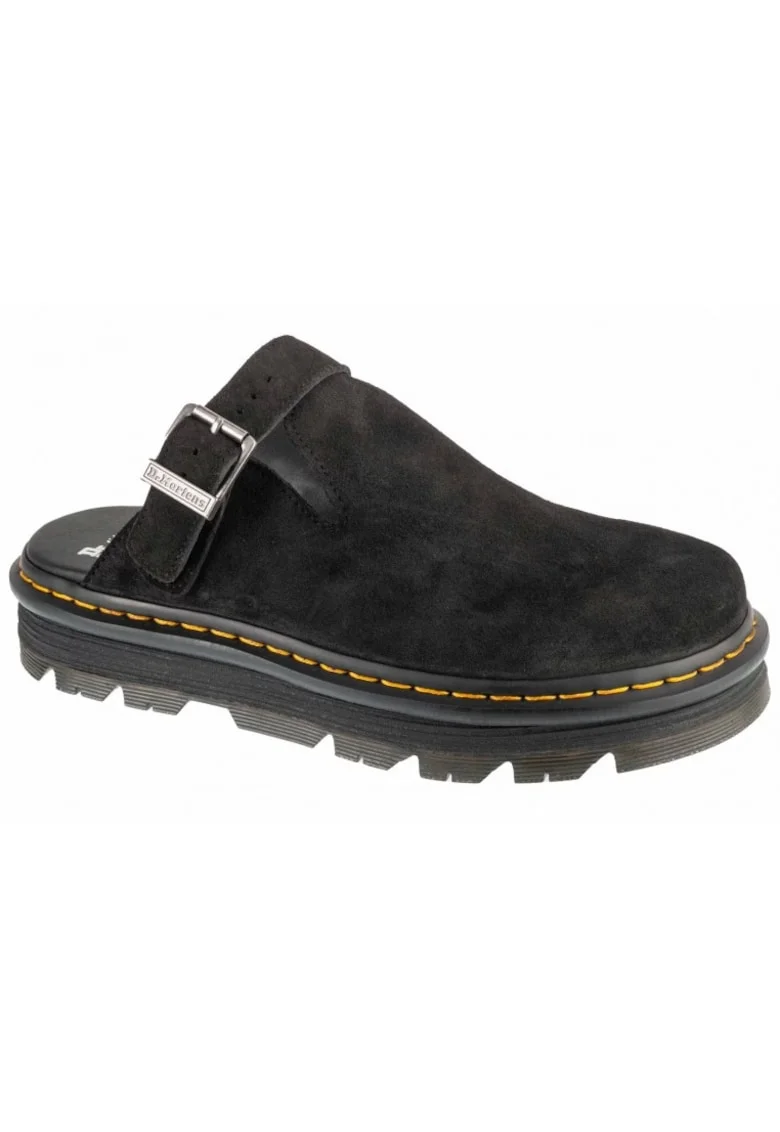 Slapi  model Zebzag, nubuc, unisex, negru
