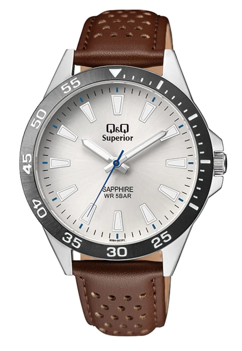 Ceas barbatesc  S08A-007PY Quartz Argintiu