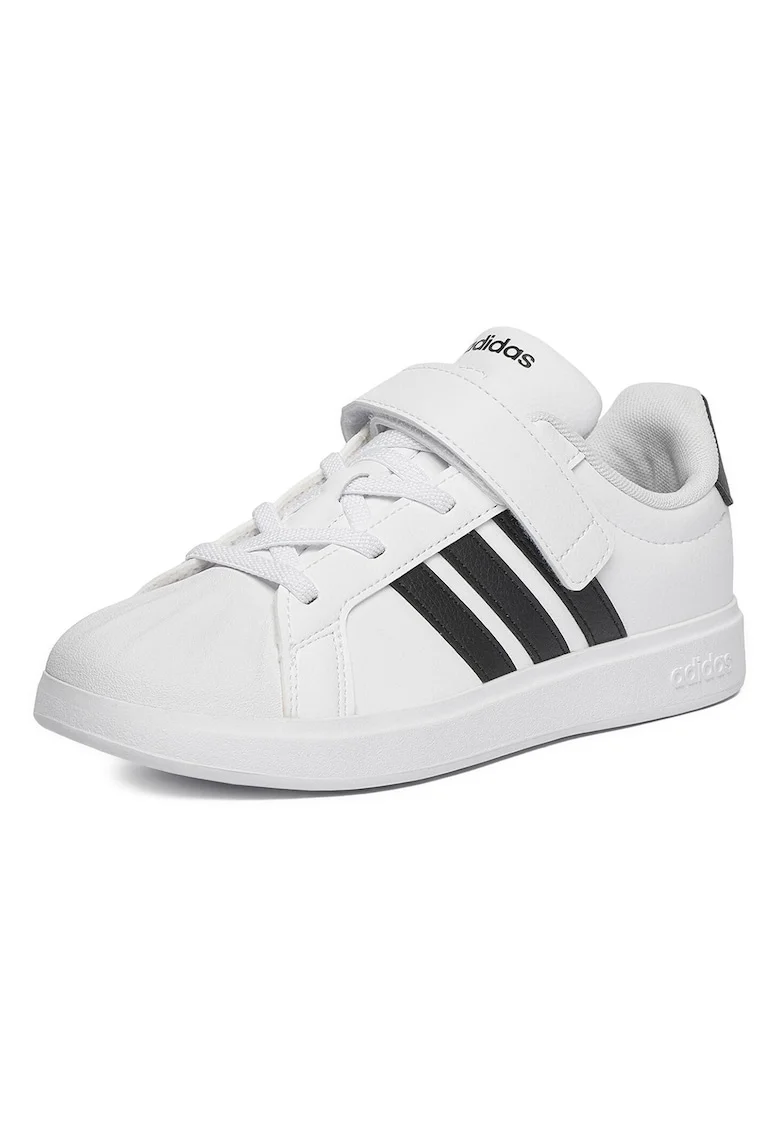 Pantofi copii,  sneakers, alb, piele ecologica, sistem inchidere Velcro