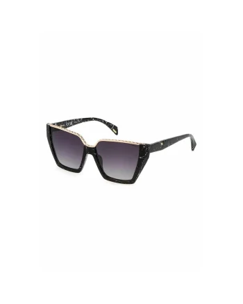 Ochelari de Soare Dama  SPLL33V570869, Lentile ø57 mm, Protectie UV400, Cadru Acetat Negru/Gri, Husa Inclusa
