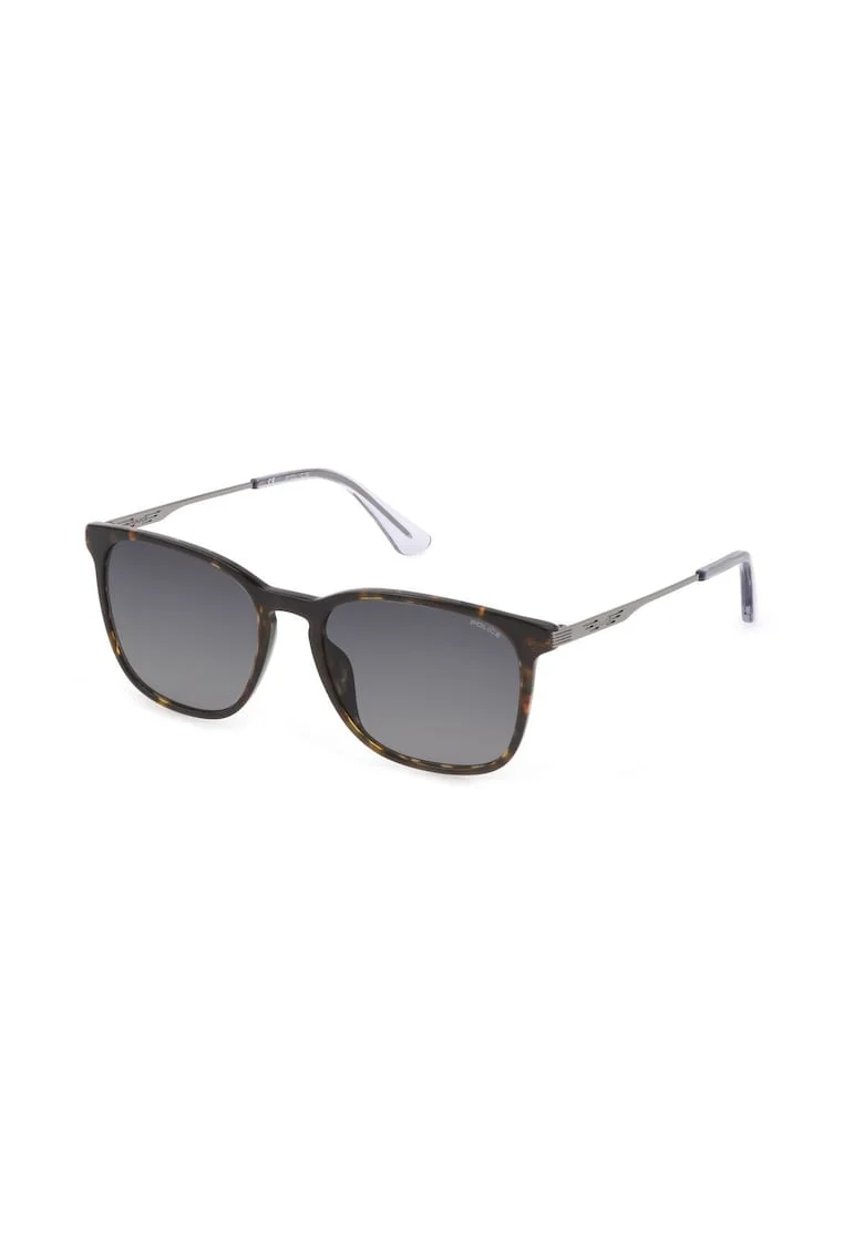 Ochelari de Soare Barbati  SPLD47-550752, Lentile Degradate Gri Ø55mm, Cadru Maro Acetat, UV400, Husa Inclusa