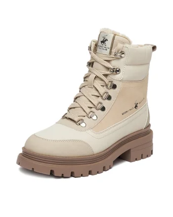 Botine dama CEO-HY62070-7,  Textil, Bej,