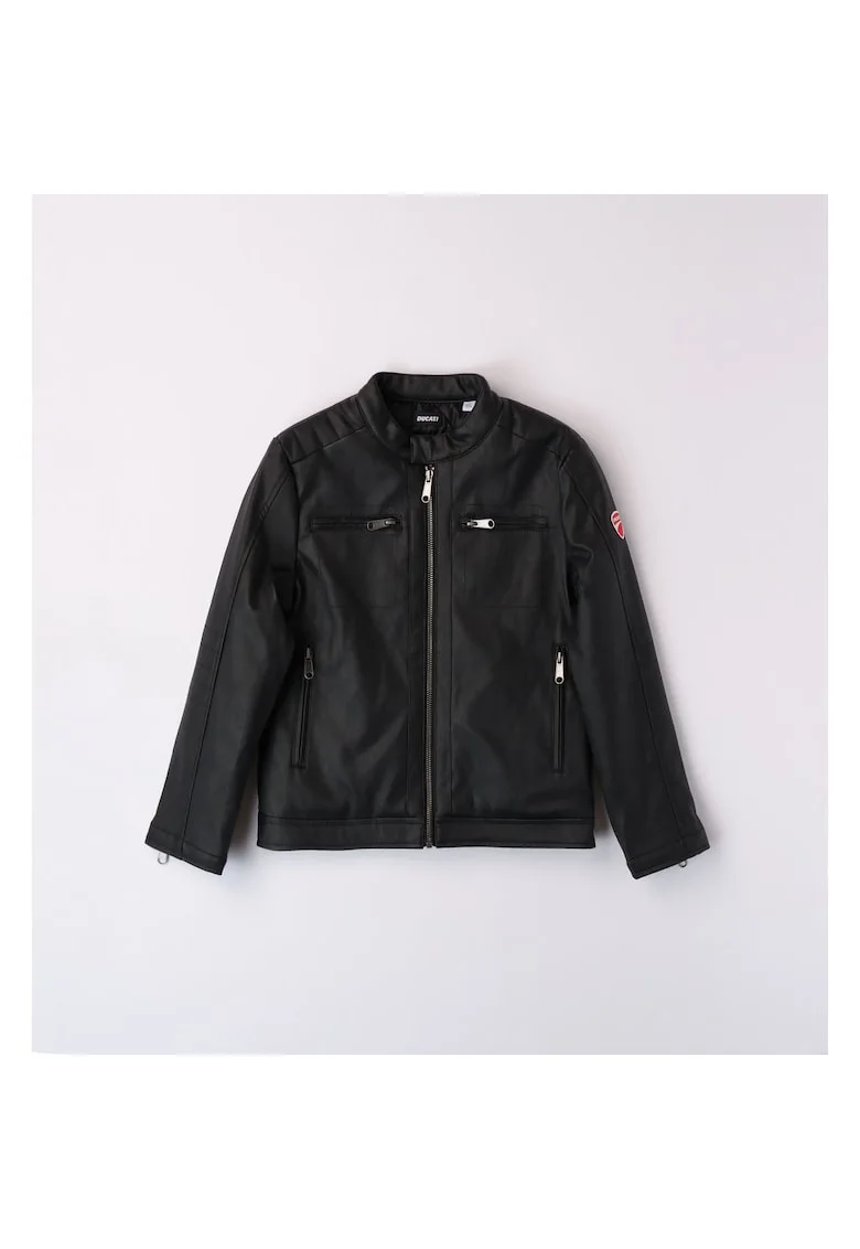 Jacheta motociclist  pentru baieti, G.7616, Negru