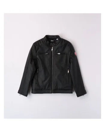 Jacheta motociclist  pentru baieti, G.7616, Negru