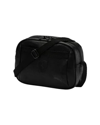 Geanta crossbdy de piele ecologica Scuderia Ferrari, Negru