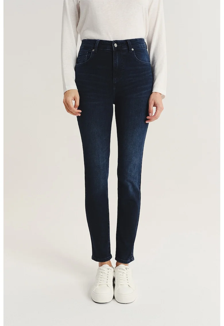 Blugi crop slim fit, Albastru ultramarin