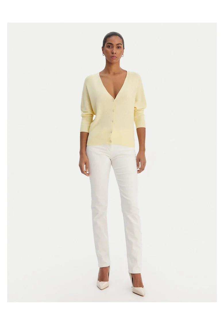 Blugi dama,  slim fit, alb, 62% bumbac, 32% poliester