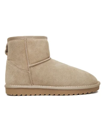 Cizme dama,  piele naturala, bej, izolate,