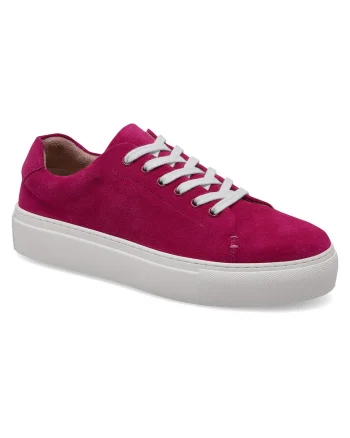 Tenisi dama,  piele naturala, roz inchis, casual