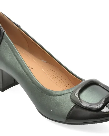 Pantofi eleganti KARISMA verzi, JI60008, din piele naturala