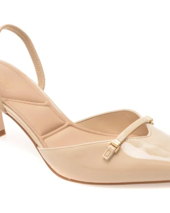 Pantofi eleganti ALDO bej, NAILAH 260, din piele ecologica lacuita