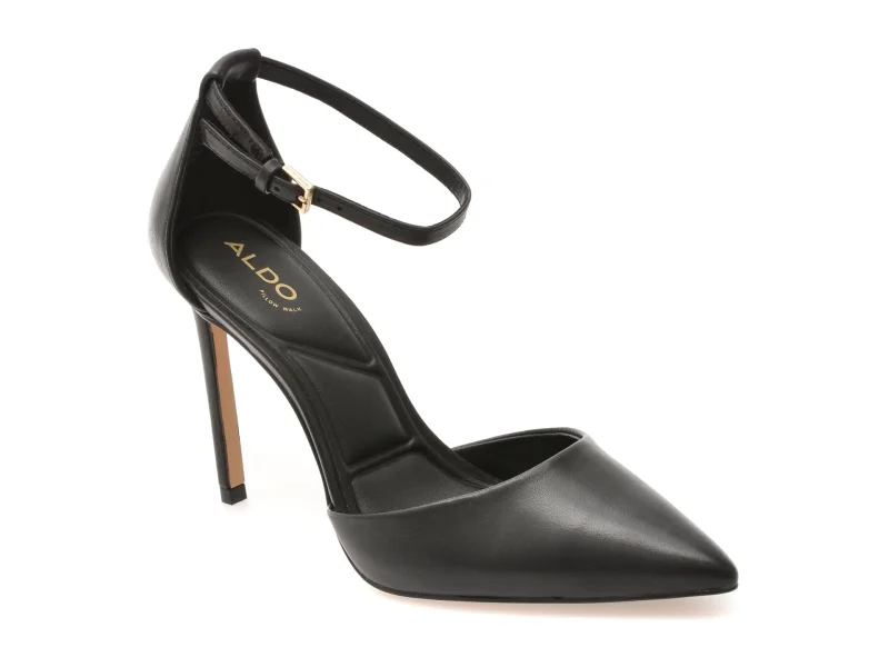 Pantofi eleganti ALDO negri, DERPERLA 007, din piele naturala
