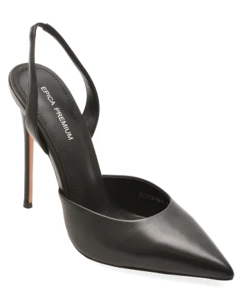 Pantofi eleganti EPICA PREMIUM negri, 2317213, din piele naturala