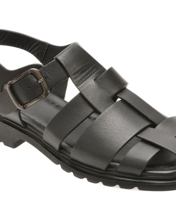 Sandale EPICA negre, 1766138, din piele naturala