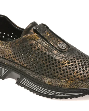 Pantofi sport IMAGE negri, 251YZ77, din piele naturala