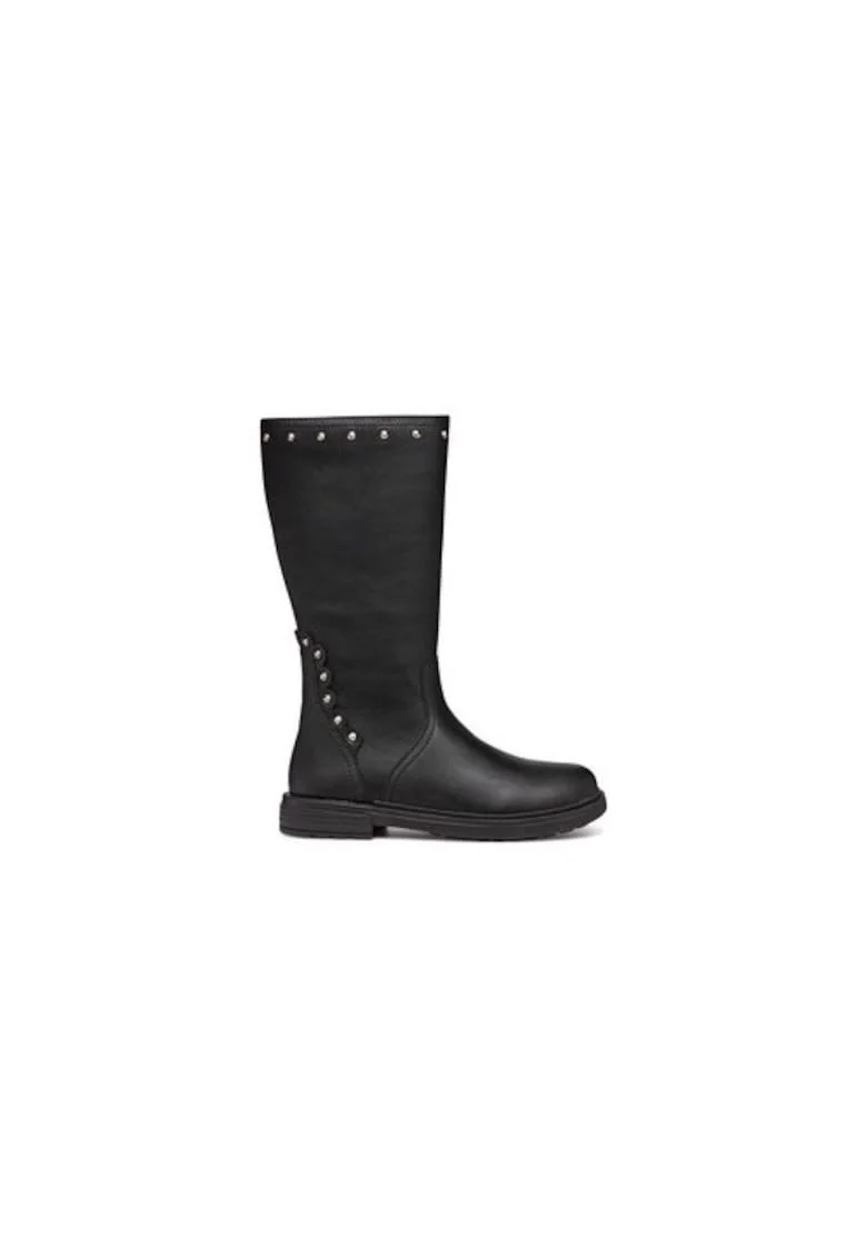 Cizme fete  305025784, Piele ecologica, Negru