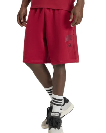 Pantaloni scurti cu buzunare laterale Collegiate, Rosu