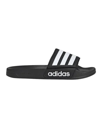 Papuci cu logo Adilette, Negru/Alb optic